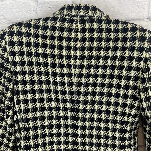 Lloyd Williams Vintage Dark Academia Houndstooth Woolblend Blazer  Size 4 - Picture 8 of 9
